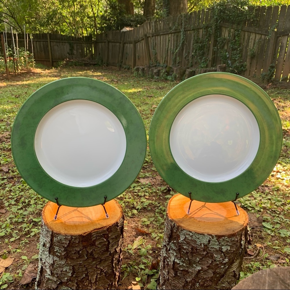 2 X Medard de Noblat Limoges Esterel chop platters